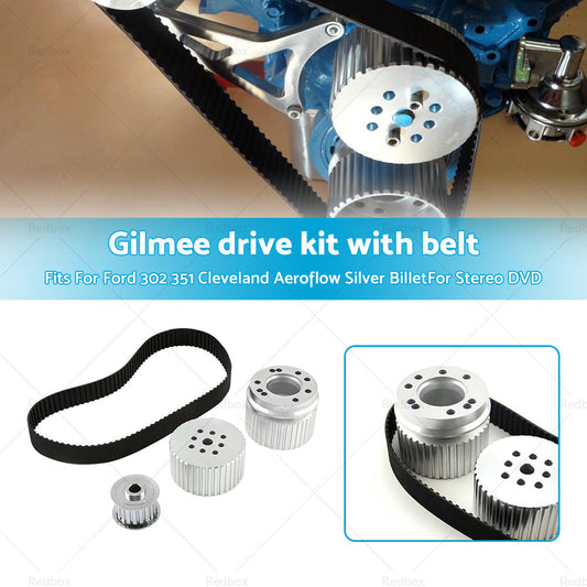 Small Block 302 351C Cleveland Gilmer and Belt Drive Pully Kit Suitable for Ford