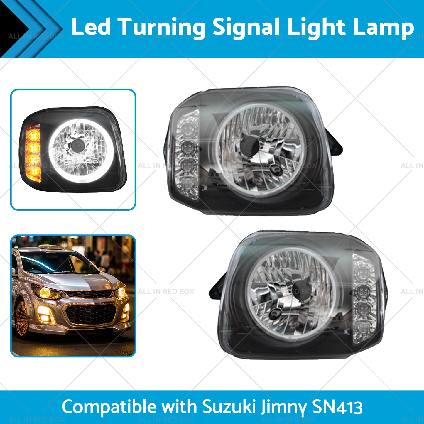{{ Led Turning Signal Light Lamps Angel Eyes Suitablefor Suzuki Jimny SN413 98-17 }} - Buy Car Parts Online at {{ Kaka Auto Parts }}.