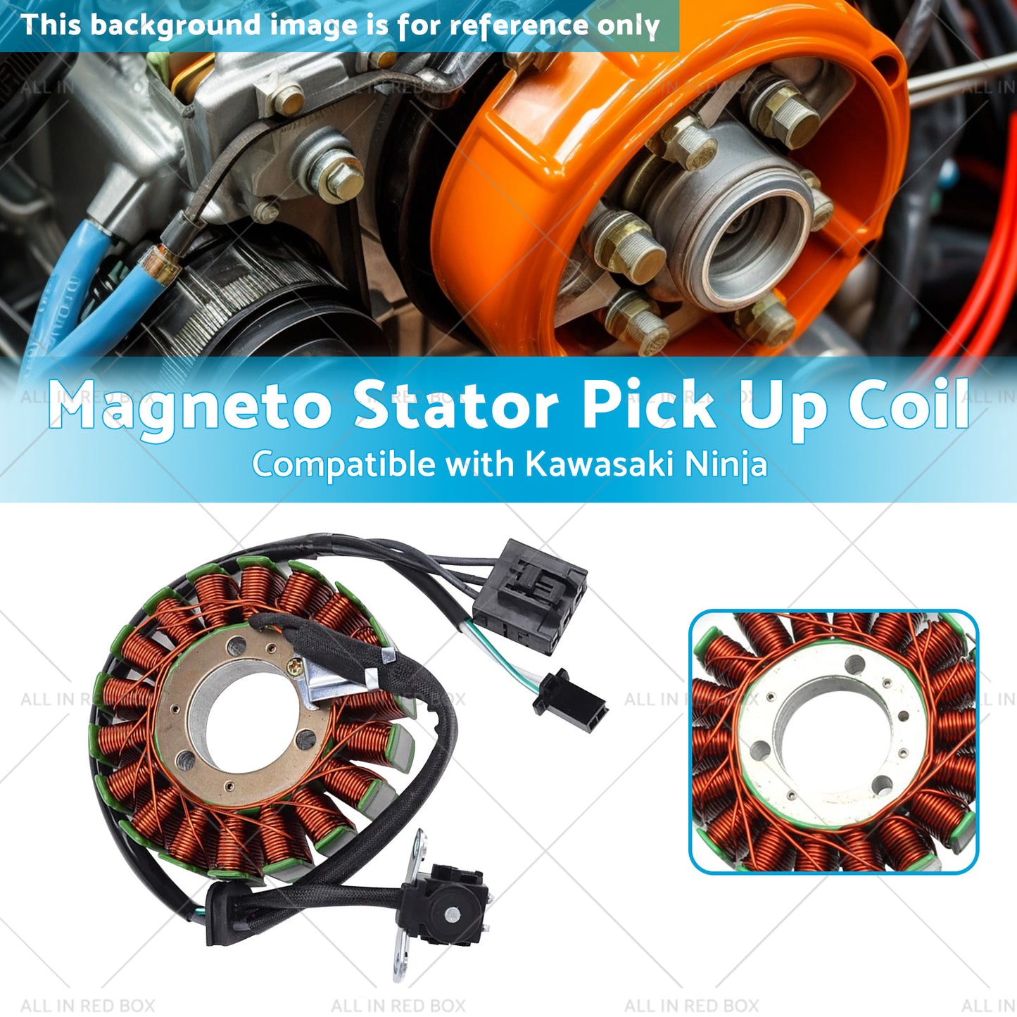 {{ Magneto Stator Pick Up Coil Suitable for Kawasaki Ninja 300 250 Z250 Z300 13-17 }} - Buy Car Parts Online at {{ Kaka Auto Parts }}.