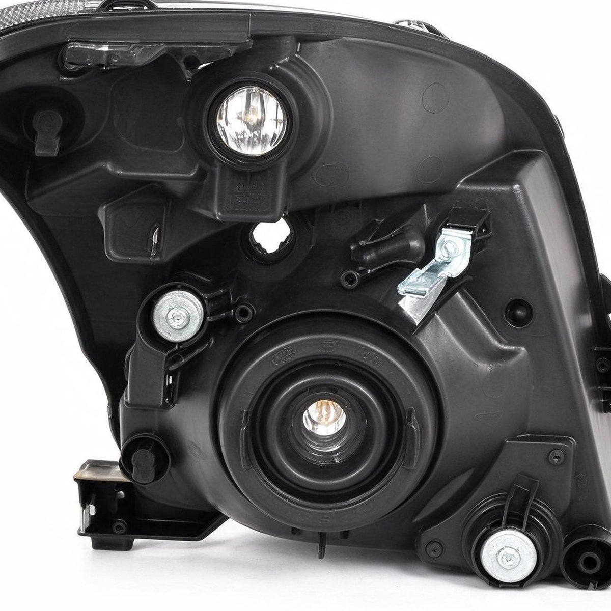 Headlight Assembly Set Black Housing with LED Globes Suitable for LH RH Front - XQ1
