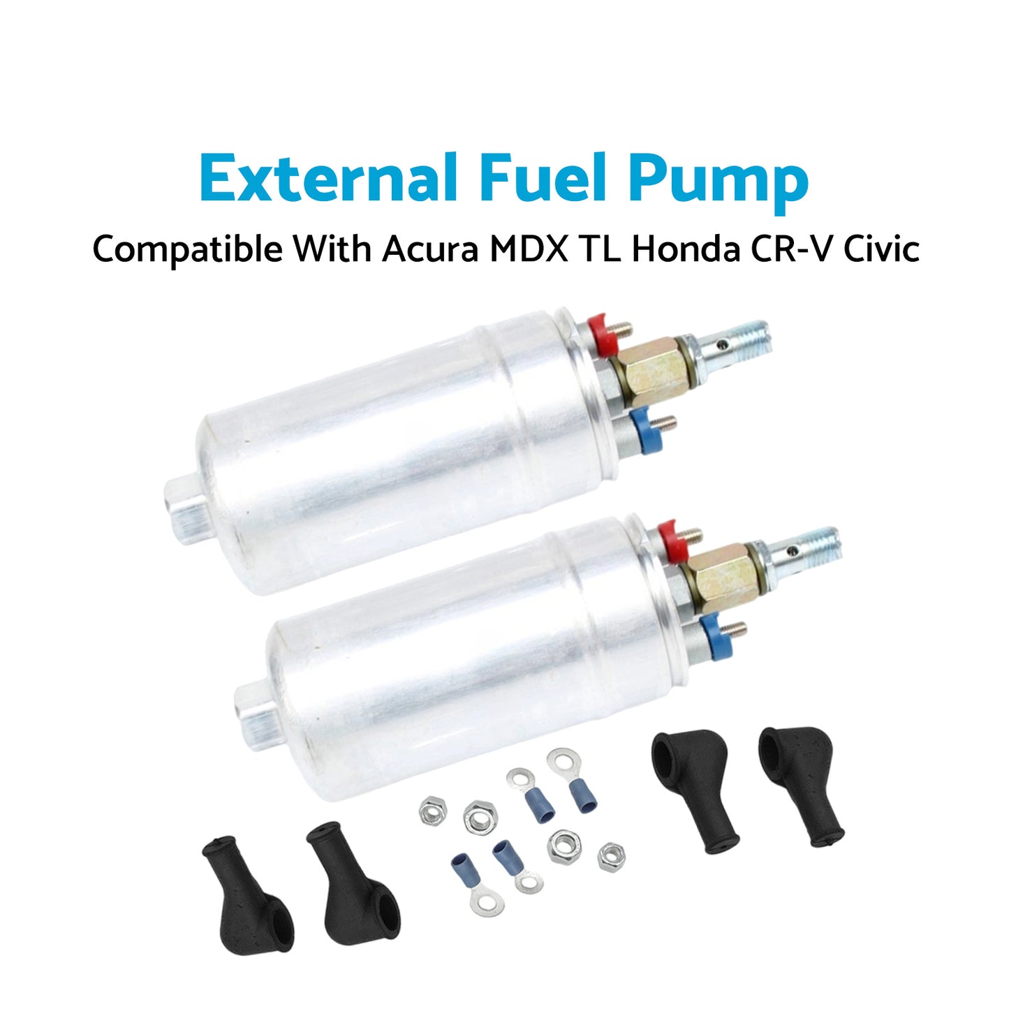{{ 2x External Inline Fuel Pumps Suitable For Honda Civic 1.5L 1.8L 1994-2013 }} - Buy Car Parts Online at {{ Kaka Auto Parts }}.
