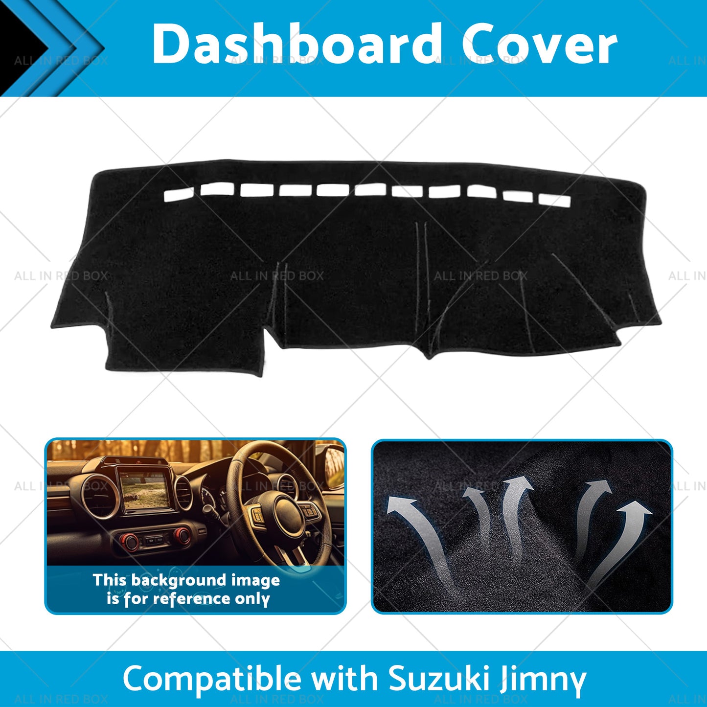 {{ RHD Dashmat Dash Mat For Suzuki Jimny 1998-2018 Dashboard Cover Non-slip }} - Buy Car Parts Online at {{ Kaka Auto Parts }}.