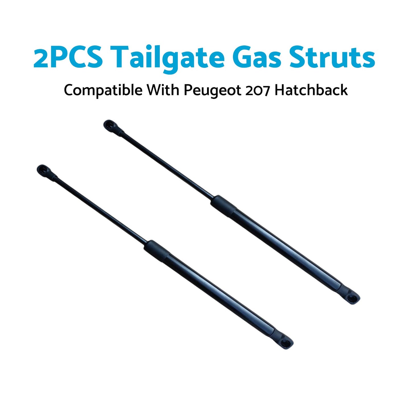 2PCS Tailgate Gas Struts Set Suitable For Peugeot 207 Hatchback 9659789480 Black