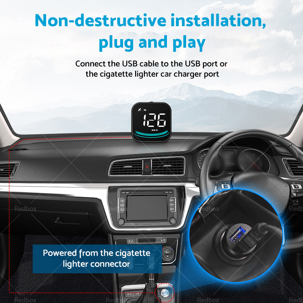 Digital Speedometer Universal GPS Car HUD Head Up Display MPH Overspeed Alarm AU