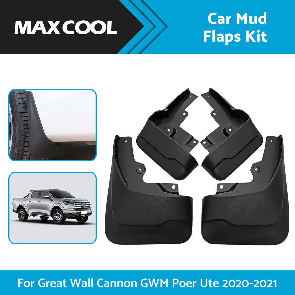 Car Mud Flaps Kit For Great Wall Cannon GWM Poer UTE NPW 2. 0L GW4D20 2020 - 2022