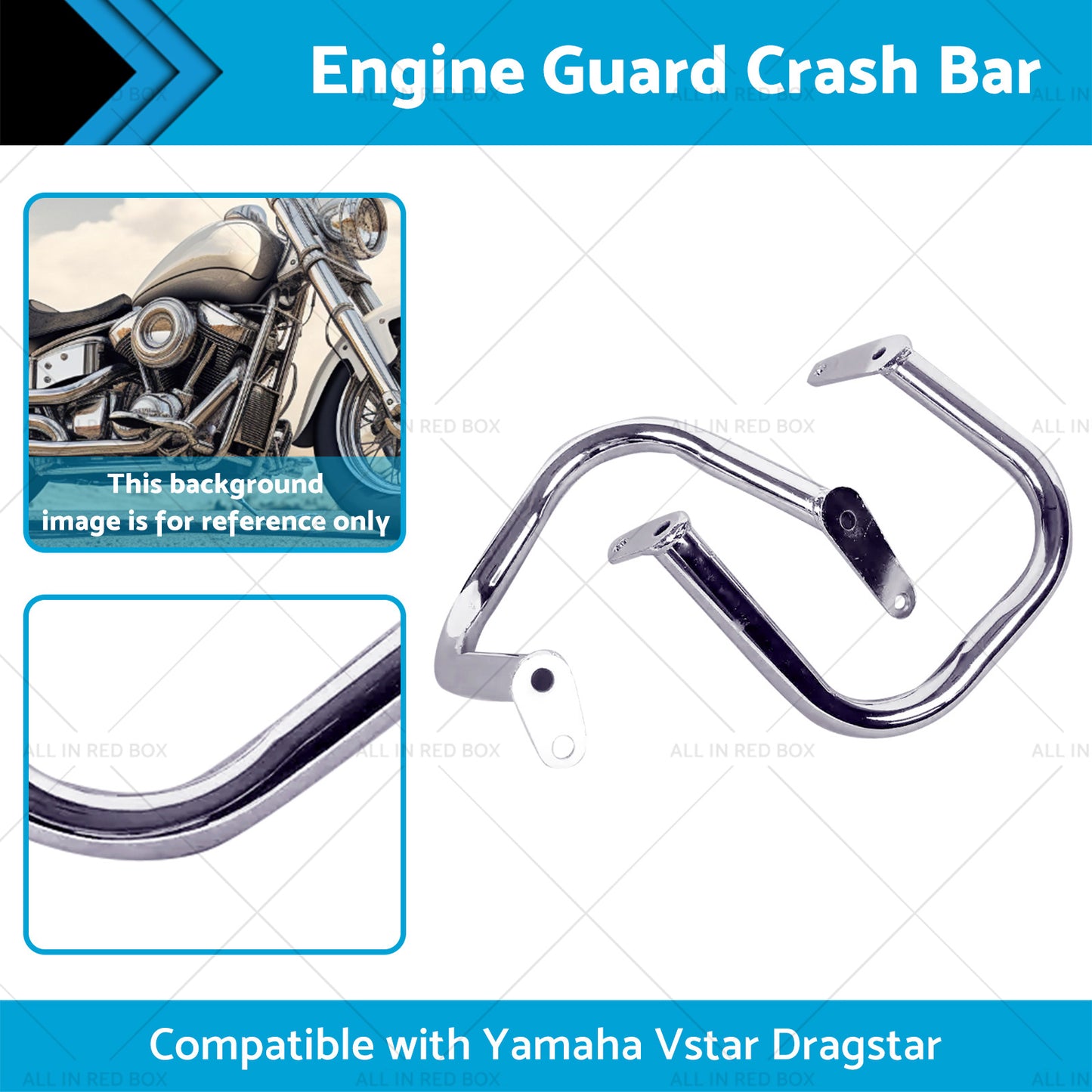 {{ Engine Guard Highway Crash Bar Chrome For Yamaha V-Star XVS400 XVS650 1998-2016 }} - Buy Car Parts Online at {{ Kaka Auto Parts }}.