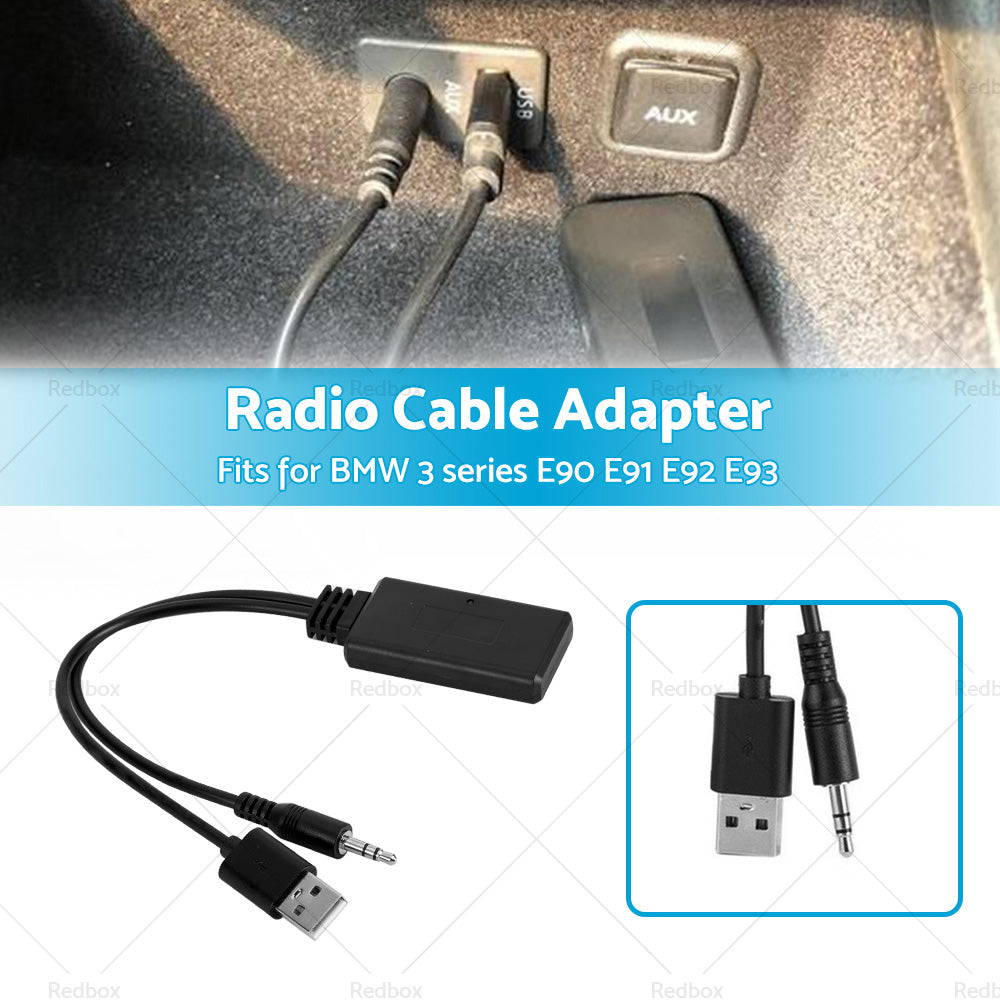 Car Bluetooth-compatible Radio AUX Cable Adapter Accessories For BMW E90 E91 E92