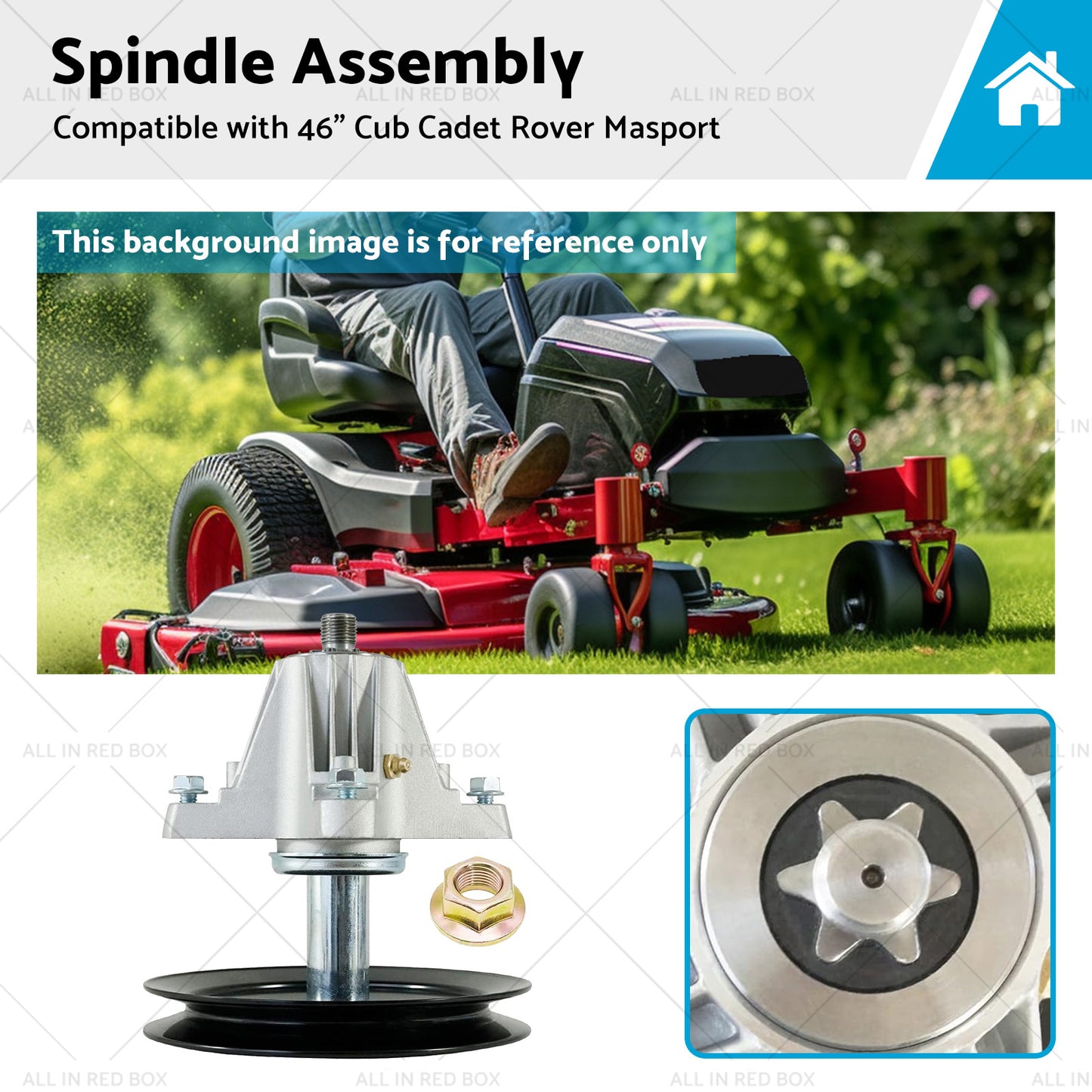 Spindle Assembly Suitable for 46 inch Cub Cadet Rover Masport Replaces 618-05078
