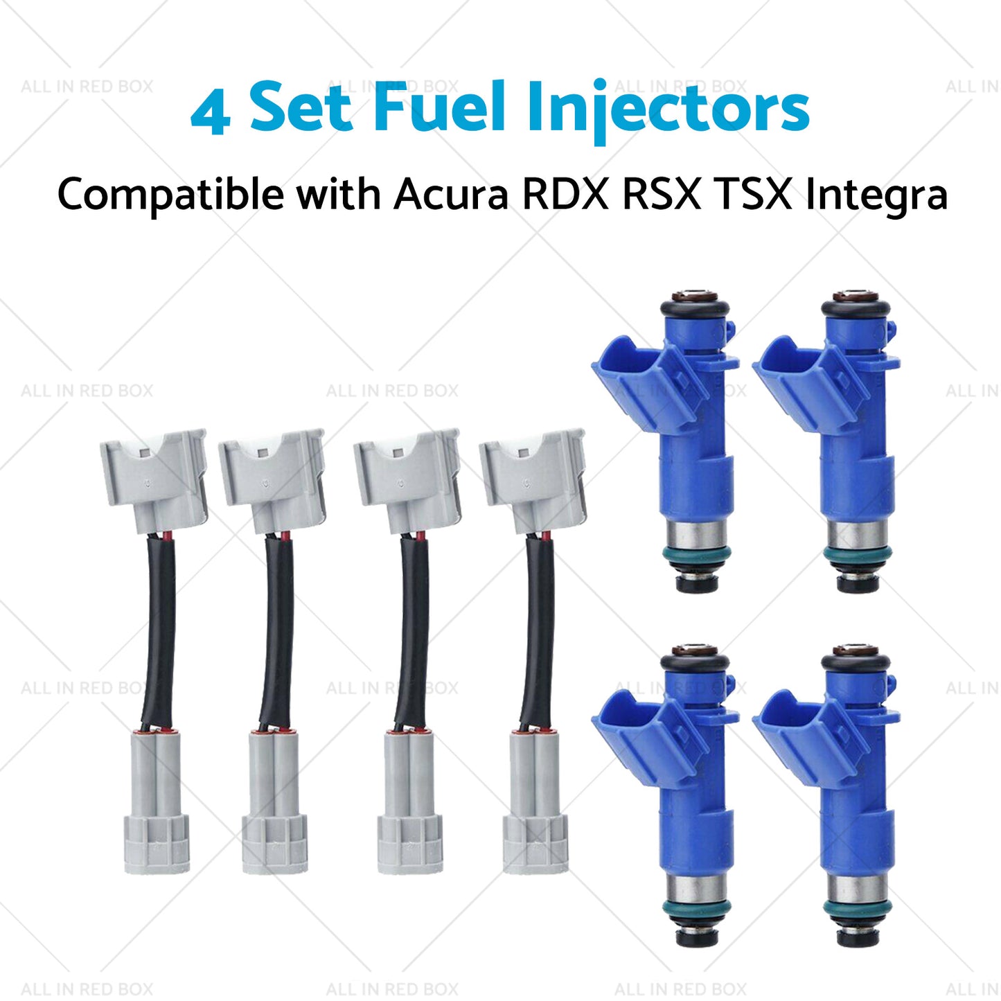 {{ 4 Set Fuel Injectors 16450-RWC-A01 Suitable for Acura RDX RSX TSX Integra 97-12 }} - Buy Car Parts Online at {{ Kaka Auto Parts }}.