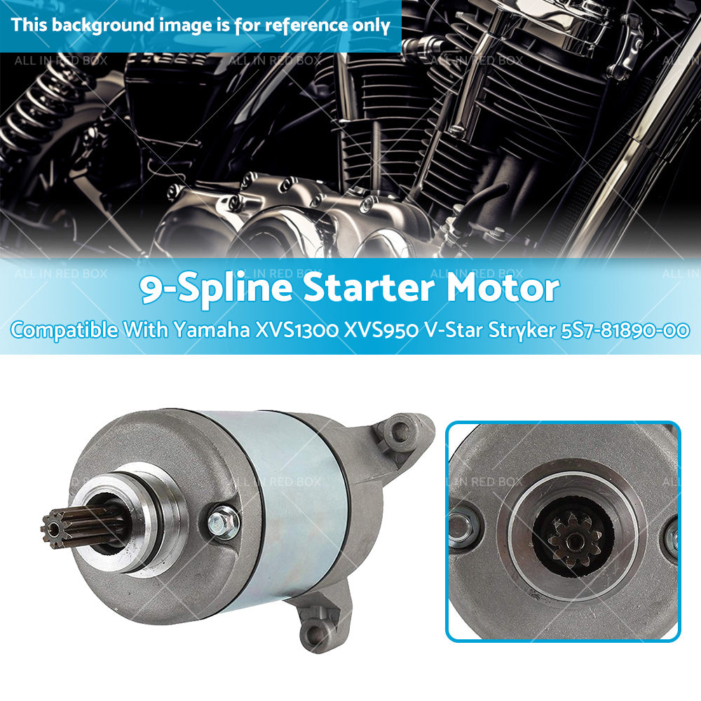{{ Starter 9-Spline Suitable For Yamaha XVS1300 XVS950 V-Star Stryker 10-17 }} - Buy Car Parts Online at {{ Kaka Auto Parts }}.