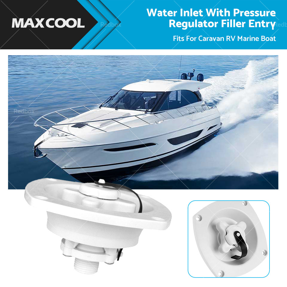 {{ White Water Inlet with Pressure Regulator Filler Entry Fits For Caravan RV Boat }} - Buy Car Parts Online at {{ Kaka Auto Parts }}.