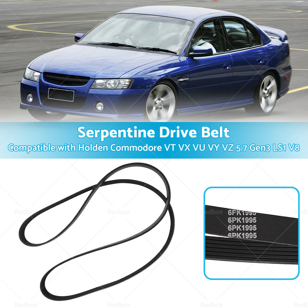 Drive Belt Suitable for Holden VT VX VU VY VZ Commodore 5. 7 Gen3 LS1 V8 6PK1995