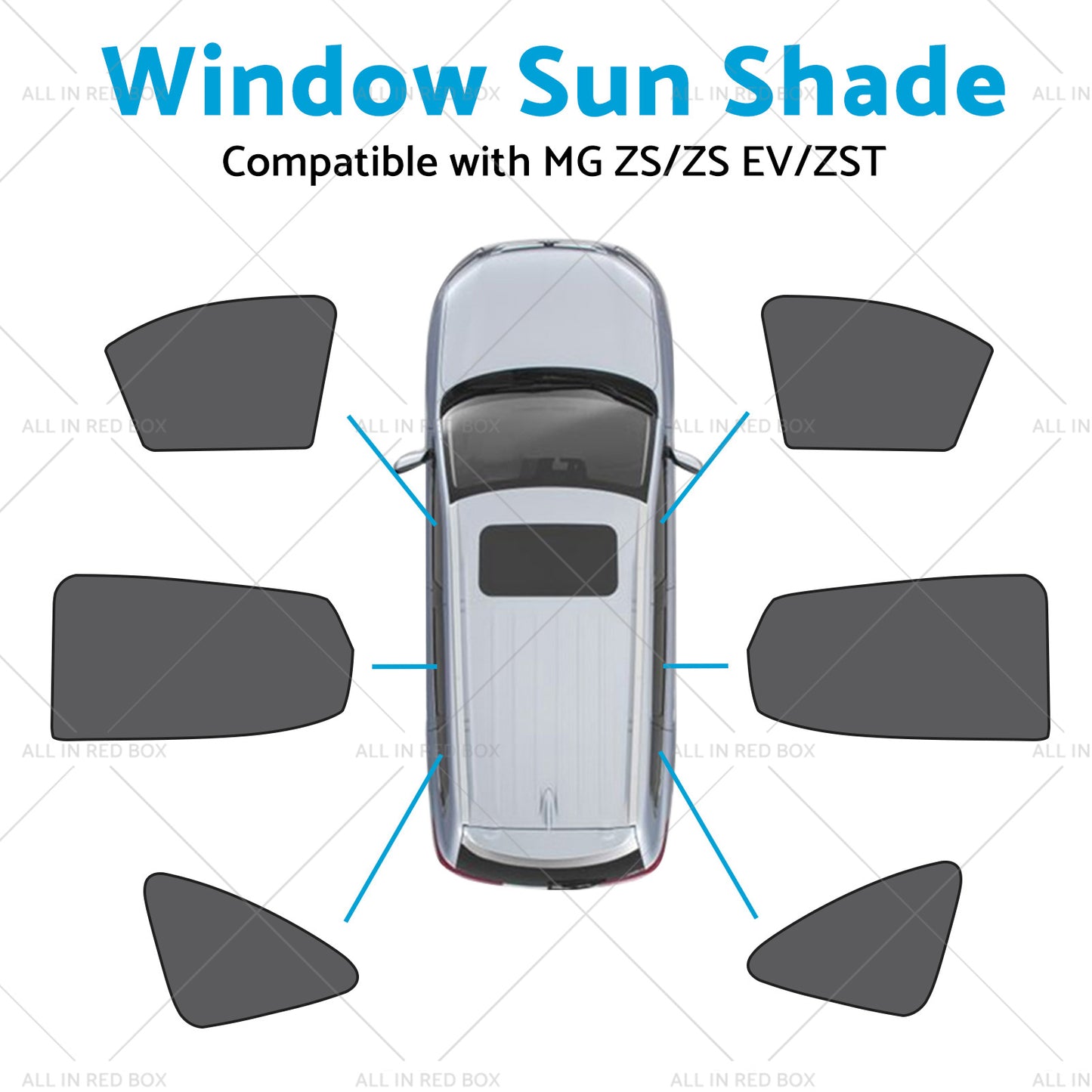 Window Magnetic Mesh Sun Blind Shade Suitable for MG ZS ZST ZS EV 2018-23