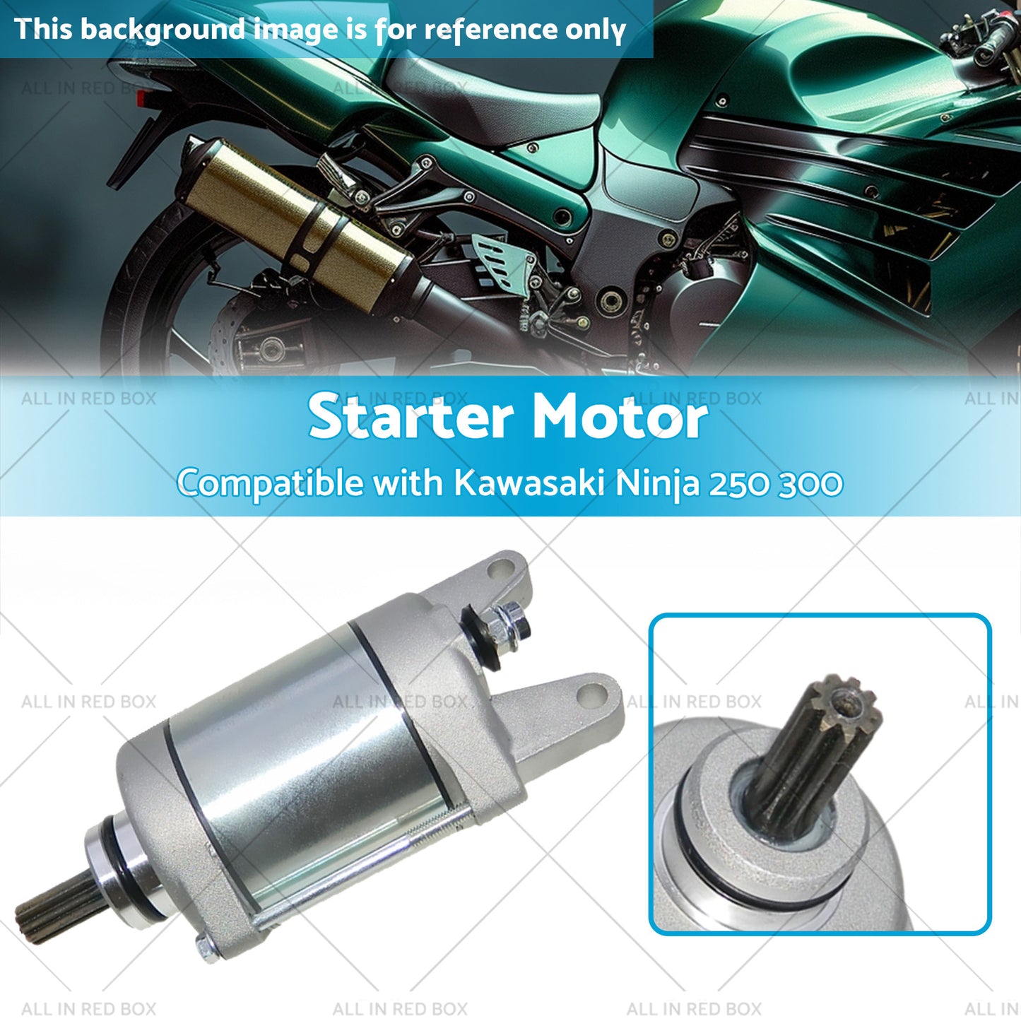 {{ 21163-0717 Starter Motor Suitable for Kawasaki Ninja 250 300 Versys-X 250 13-20 }} - Buy Car Parts Online at {{ Kaka Auto Parts }}.