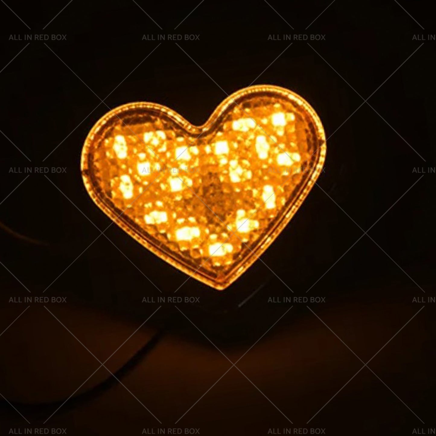 {{ Heart Pair 12V LED Side Marker Indicators Clear Flash Amber }} - Buy Car Parts Online at {{ Kaka Auto Parts }}.