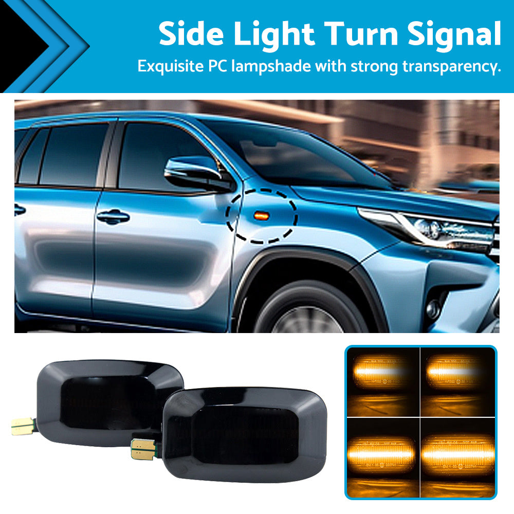 {{ Pair LED Side Indicator Flasher Light Suitable For Toyota Hilux sr5 vigo Corolla }} - Buy Car Parts Online at {{ Kaka Auto Parts }}.