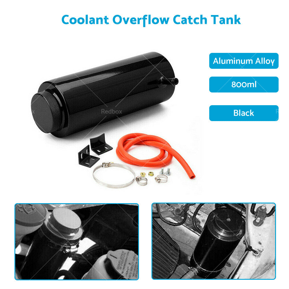 800ml Black Overflow Catch Tank Radiator Coolant Expansion Tank Bottle Header