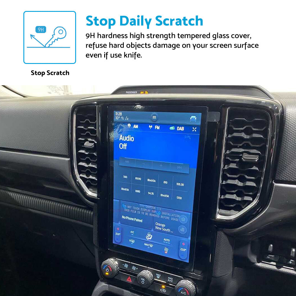 10.1in Car Screen Protector Tempered Glass Suitable For Ford Ranger XL XLS XLT