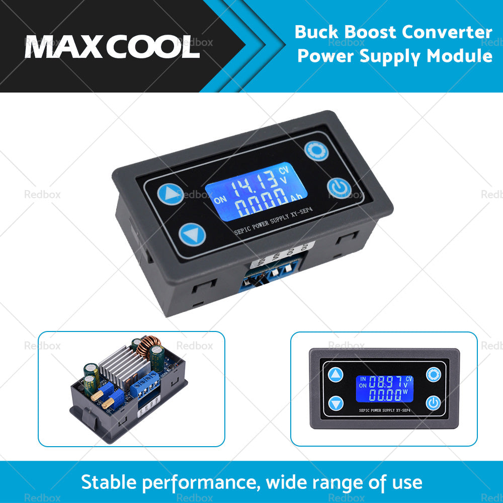 Buck Boost Converter Power Supply Module DC 5-30V LCD Adjustable Auto DC-DC AU