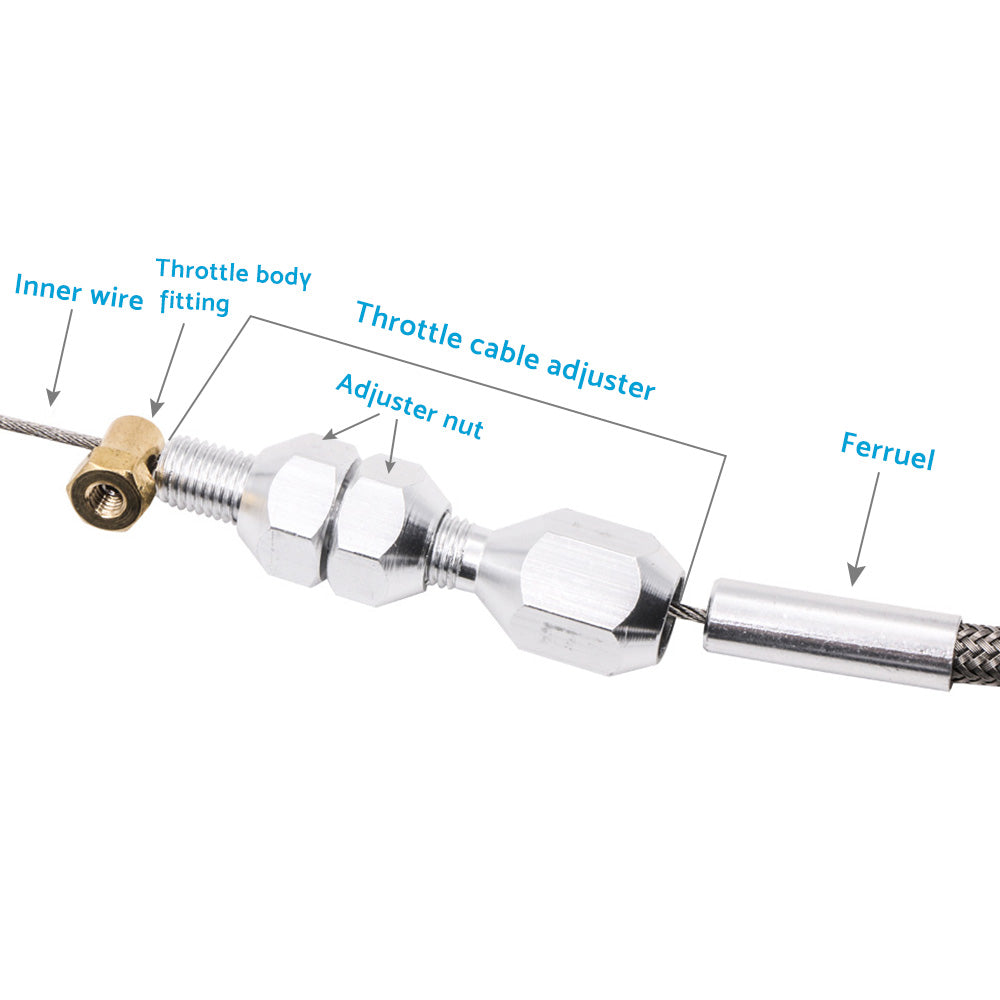 36 inch Braided Throttle Cable Kit Suitable For 97-07 Chevrolet LS1 4. 8 5. 3 5. 7 6. 0