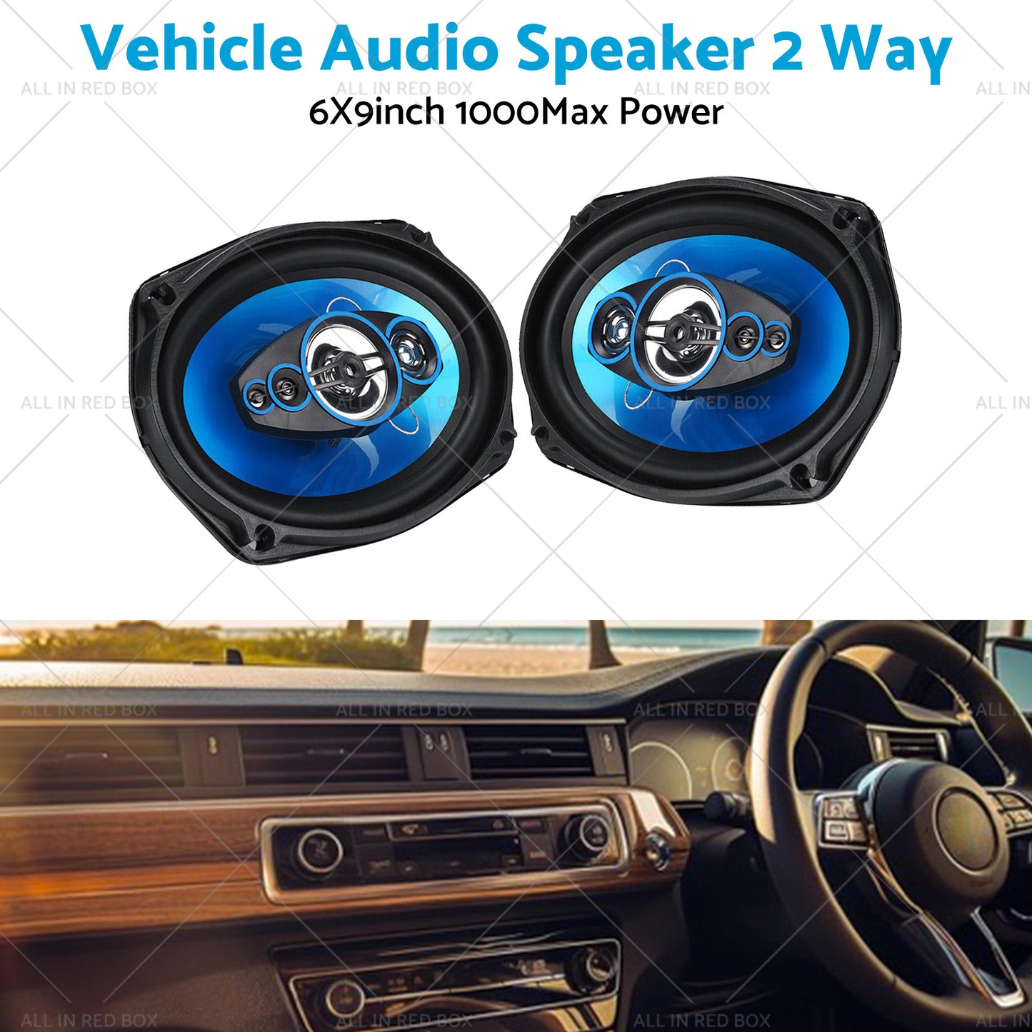 {{ 12V 6x9'' Car Door Coaxial Vehicle HiFi Audio 2 Way Stereo Speaker 1000W }} - Buy Car Parts Online at {{ Kaka Auto Parts }}.