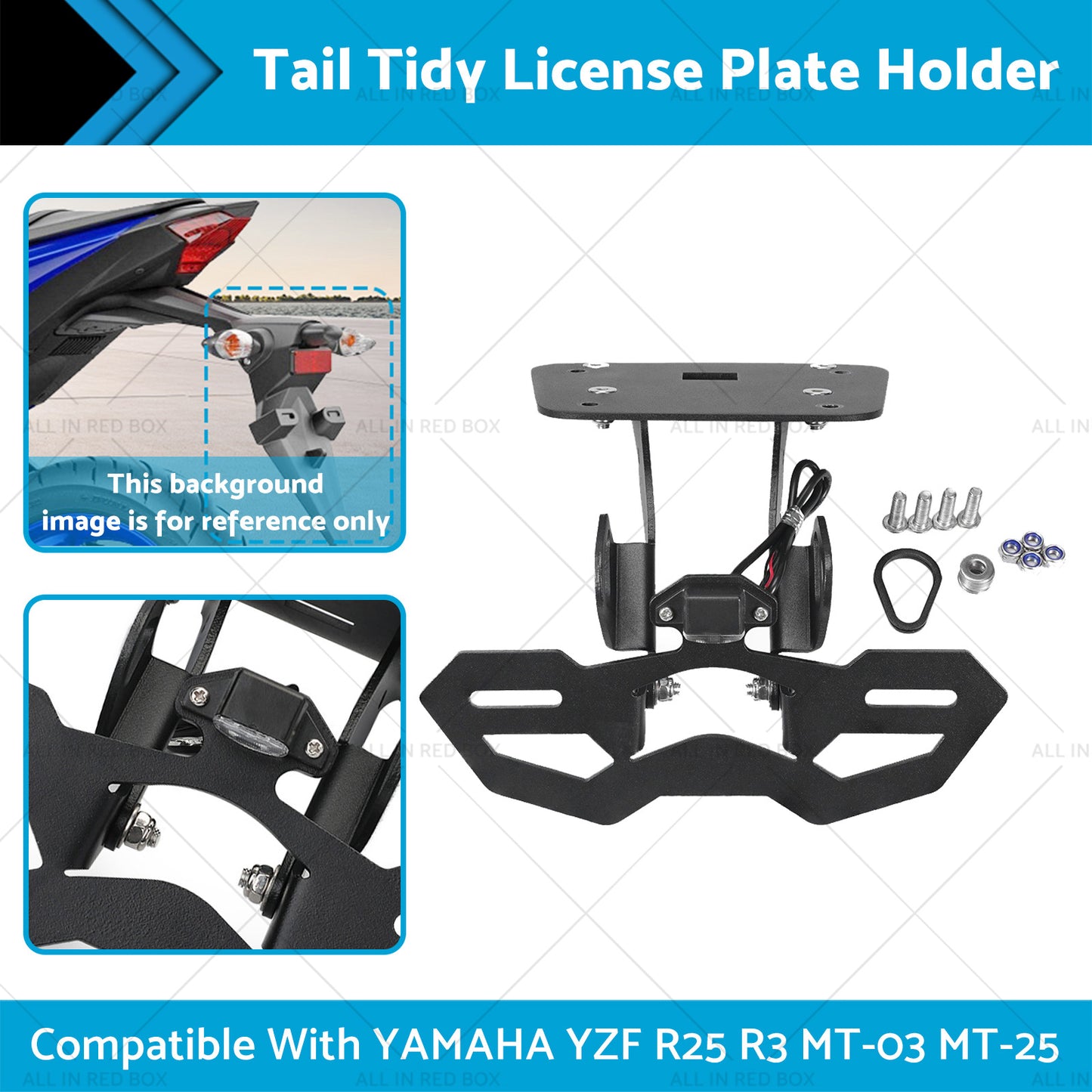 {{ Tail Tidy License Plate Holder Suitable For YAMAHA YZF R25 R3 MT-03 25 2014-2020 }} - Buy Car Parts Online at {{ Kaka Auto Parts }}.