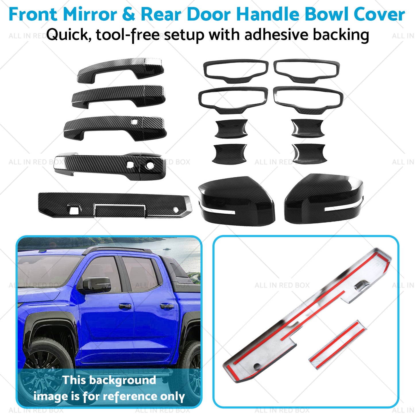 Front Mirror & Rear Door Handle Bowl Cover Suitable For Mitsubishi Triton 23-25
