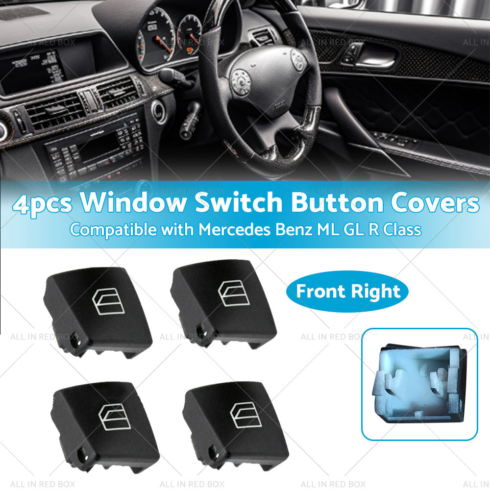 {{ 4PCS Driver Window Switch Button Cover Suitable for Mercedes Benz ML W164 W212 }} - Buy Car Parts Online at {{ Kaka Auto Parts }}.
