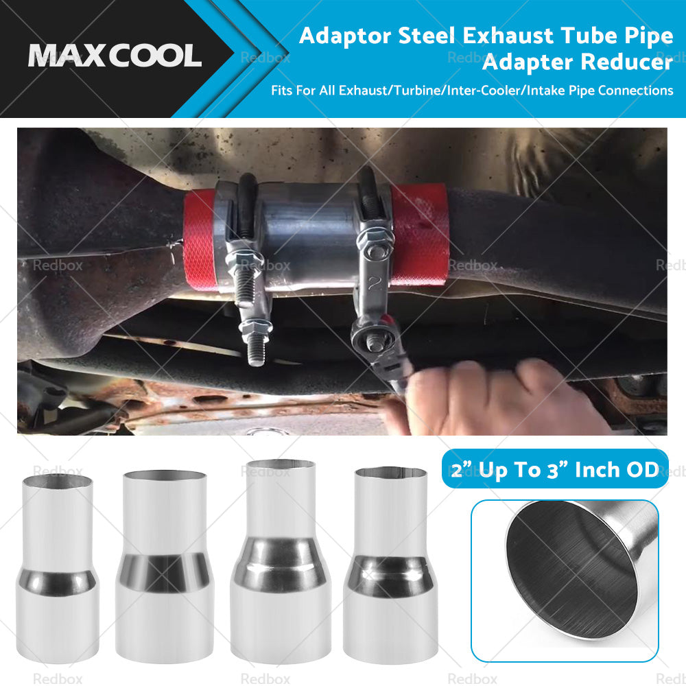 {{ 2 Up To 3 Inch OD Adaptor Steel Exhaust Tube Pipe Adapter Reducer - 2. 25 2. 5 3 }} - Buy Car Parts Online at {{ Kaka Auto Parts }}.