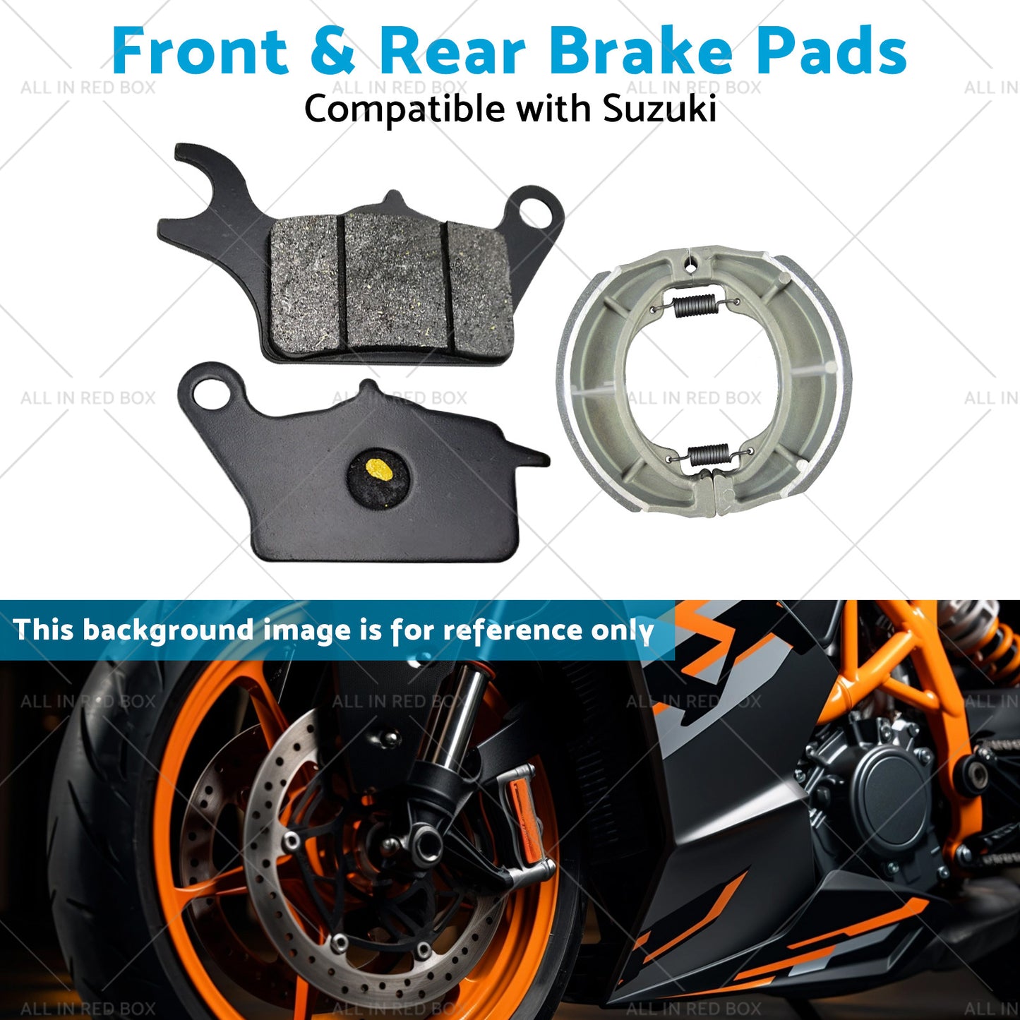 {{ Front and Rear Brake Pads Suitable for 2017-2021 Suzuki UK 110 Address }} - Buy Car Parts Online at {{ Kaka Auto Parts }}.
