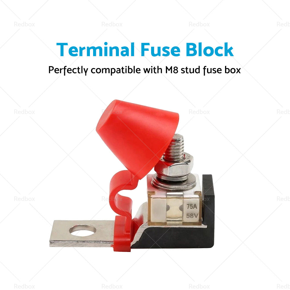{{ M8 TERMINAL FUSE BLOCK STUD 8mm 75A 58V waterproof fuse box with cooling holes }} - Buy Car Parts Online at {{ Kaka Auto Parts }}.