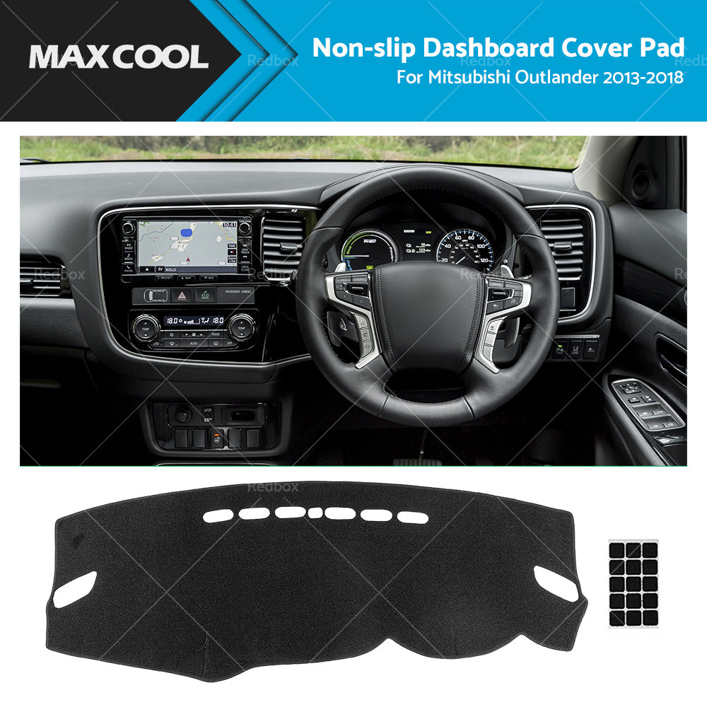 For Mitsubishi Outlander 2013-2018 RHD Dashmat Dashboard Sun Cover Dash Mat Pad