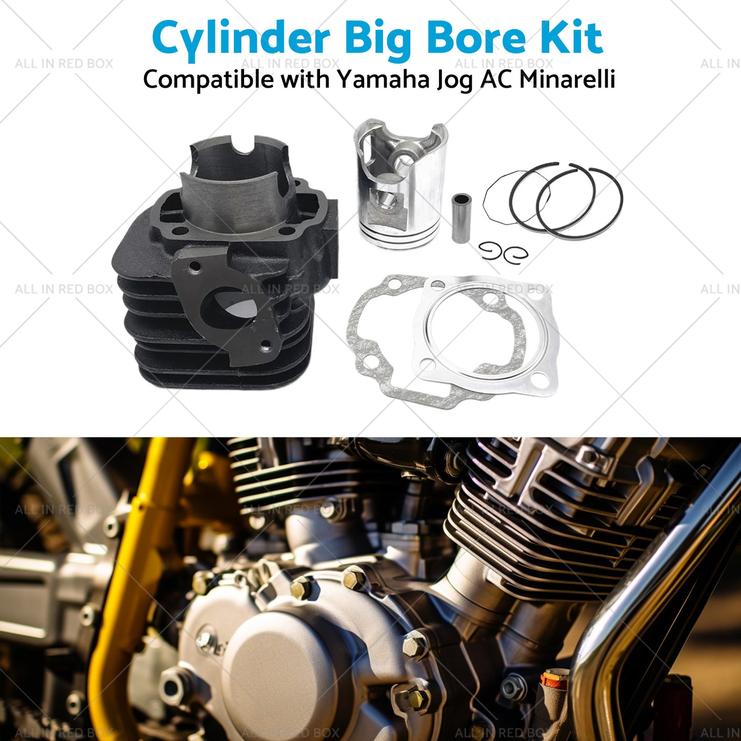 {{ 50mm Cylinder Big Bore Kit Suitable For Yamaha Jog 90cc Minarelli 2 Stroke }} - Buy Car Parts Online at {{ Kaka Auto Parts }}.