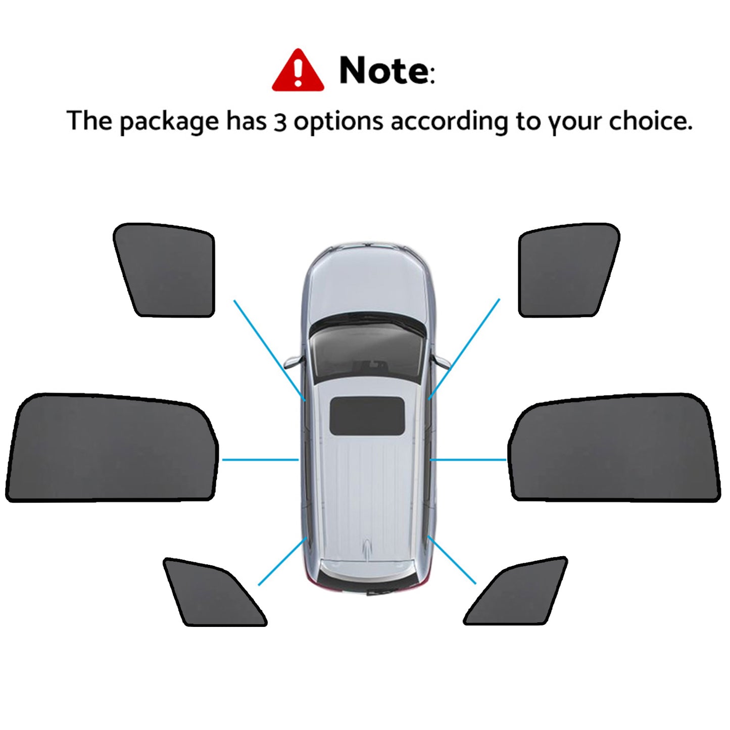 Magnetic Mesh Sun Blind Shades Suitable for Audi Q7 SQ7 2015-2025 On Front/Rear