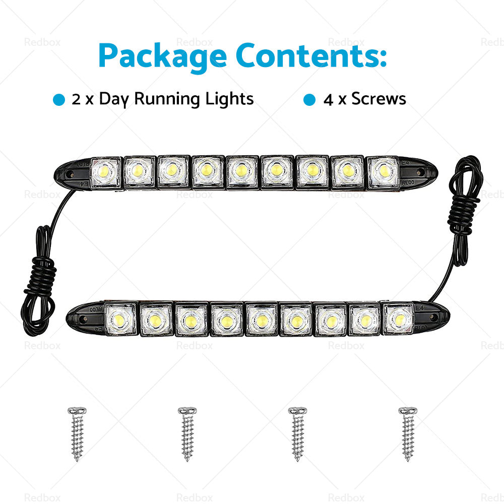 {{ 2PCS 9 LED DRL Fog Driving Daylight Daytime Running Light Car Auto Head Lamp }} - Buy Car Parts Online at {{ Kaka Auto Parts }}.