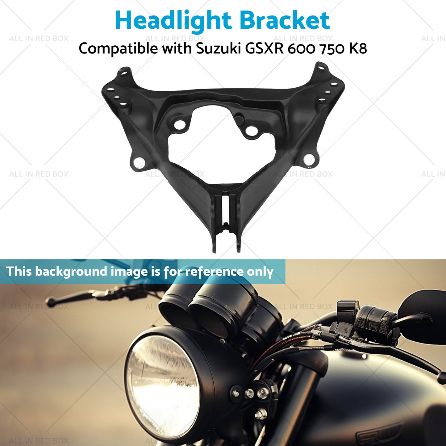 {{ Front Headlight Bracket Suitable for Suzuki GSXR 600 750 K8 2008-2009 - Aluminum }} - Buy Car Parts Online at {{ Kaka Auto Parts }}.