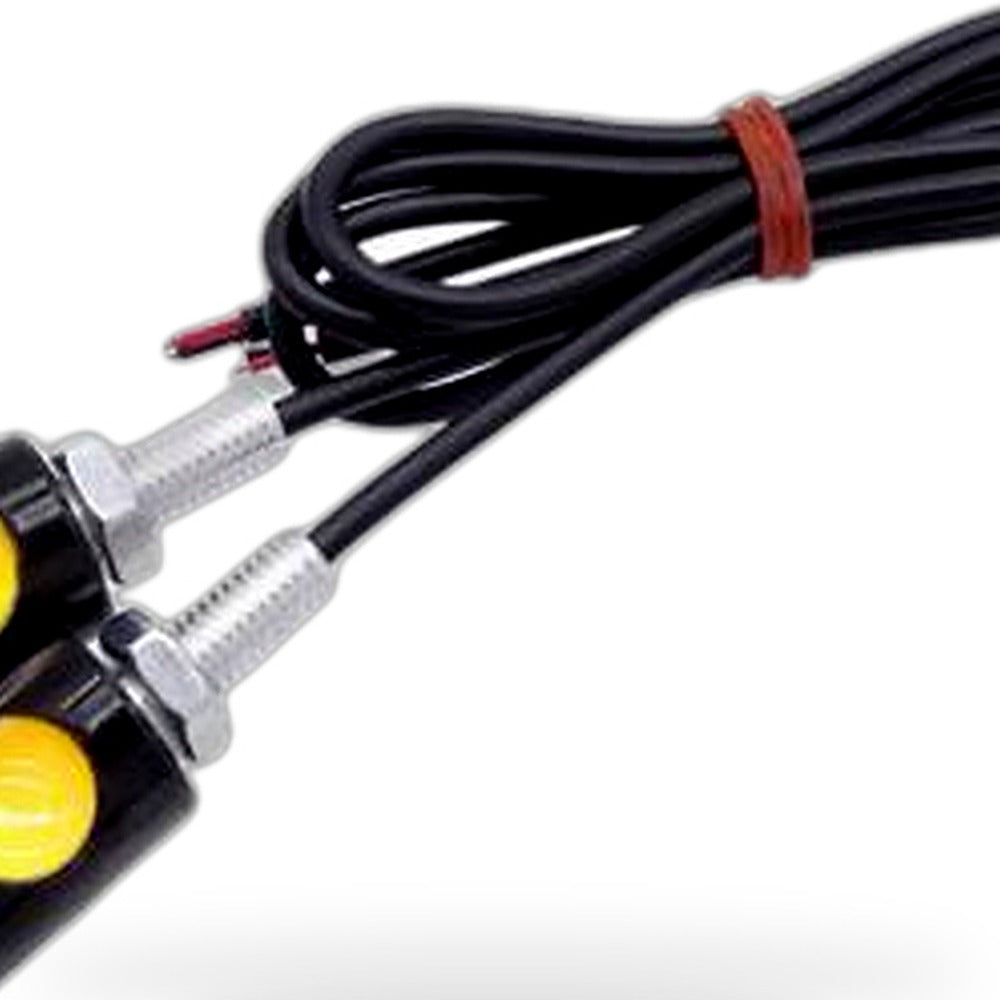 4x Universal 12V Mini Amber Motorcycle LED Indicator Turn Signal Lights