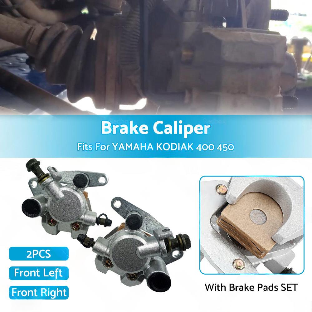 Front LeftRight BRAKE CALIPER with Brake Pads Set Fit For YAMAHA KODIAK 400 450