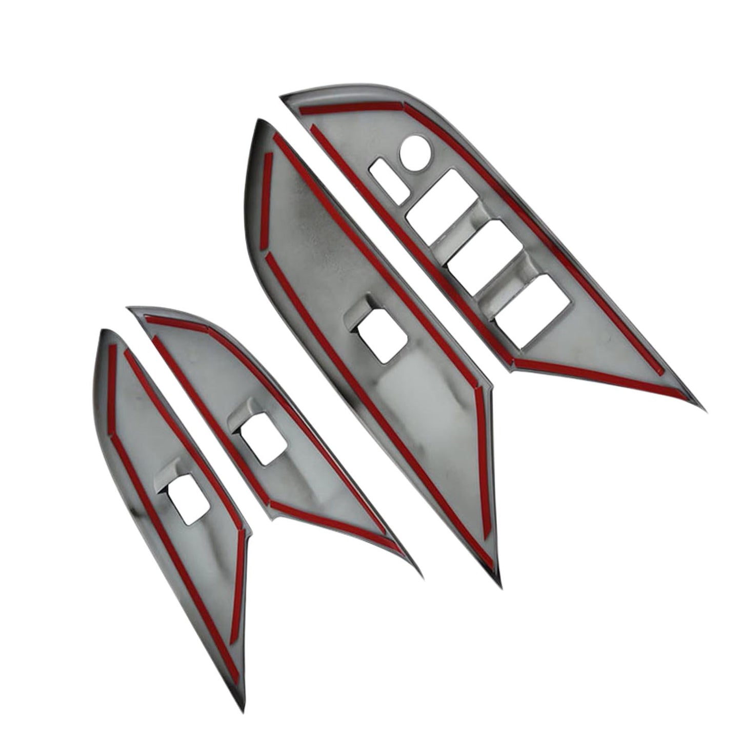 4PCS Window Lift Panel Cover Trim Sticker Suitable For Toyota Hilux Revo 2024