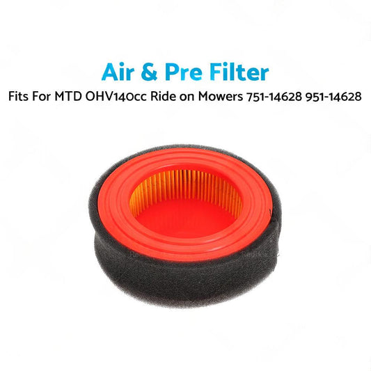 Air and Pre Filter For MTD OHV140cc Ride on Mowers 751-14628 951-14628