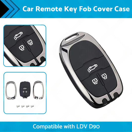 Zinc Alloy Remote Key Fob Case Cover Shell Suitable For LDV D90 3-Button Key Fob