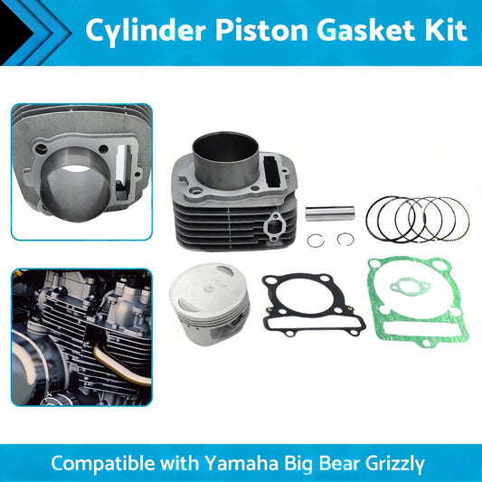 Cylinder Piston Gasket Top End Kit For Yamaha Grizzly 350 YFM350 4x4 2x4 2007-14