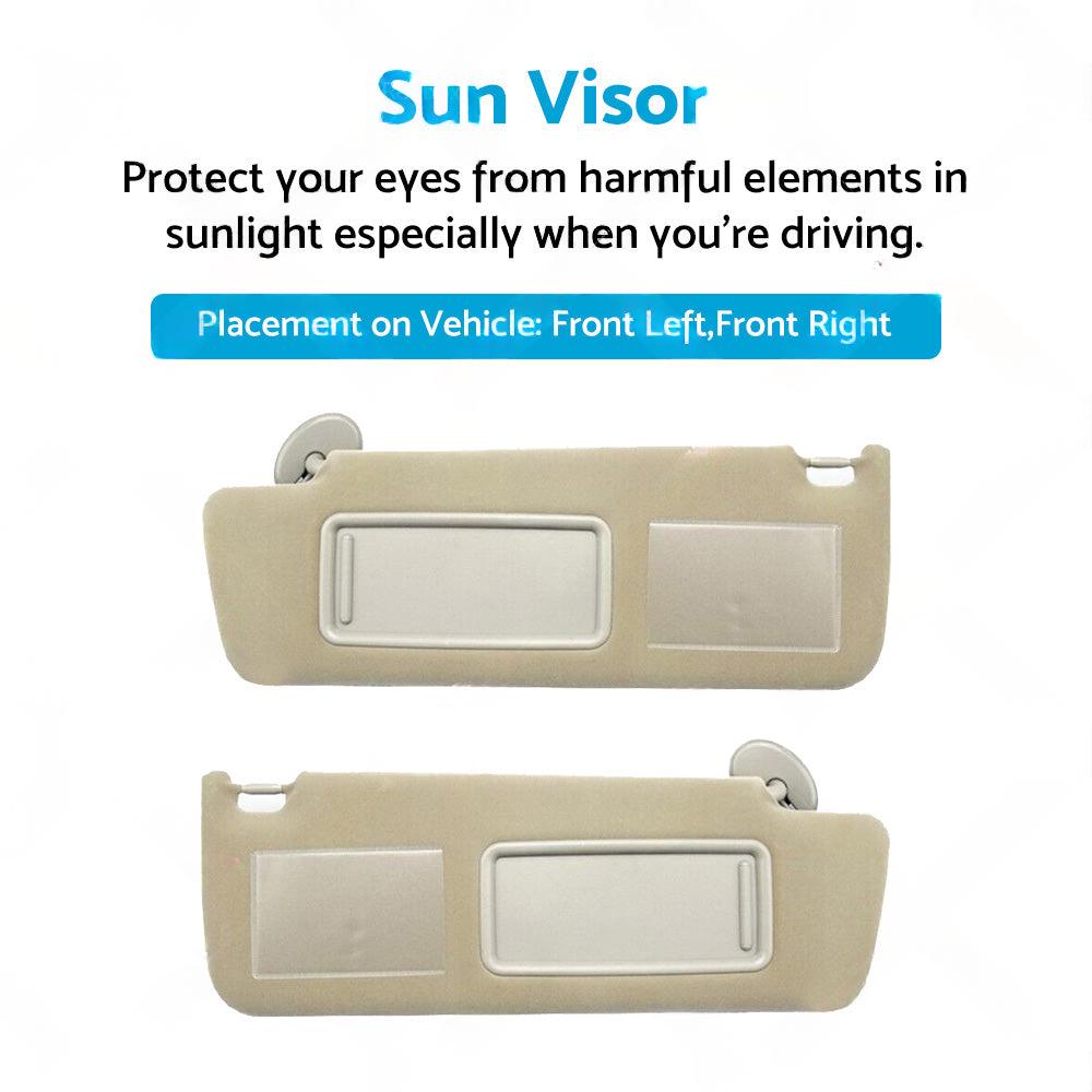 Sun Visor Pair Left & Right Suitable For Toyota Prado TRJ120 RZJ120 LJ120 KZJ120 KDJ120