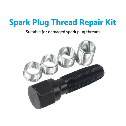 4 Inserts Helicoil Thread Reamer Tap Repair and 14MM Spark Plug Repair Kit