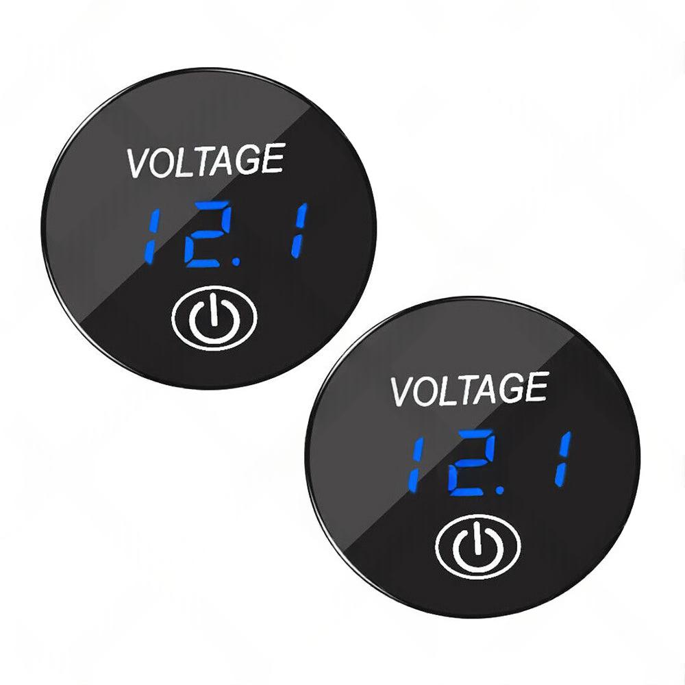 Car Panel Voltmeter 2PCS Volt Gauge Voltage Meter 12V-24V LED Digital Display DC