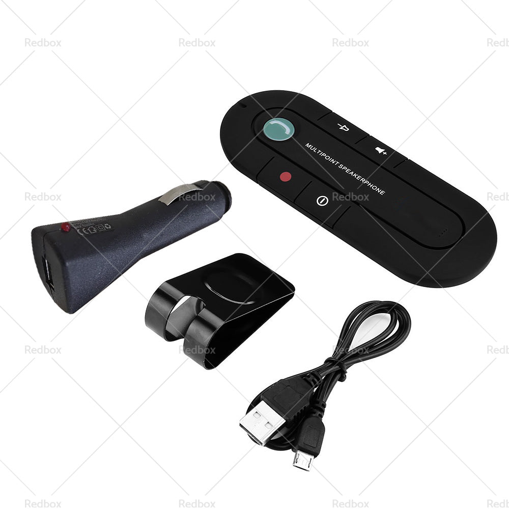 Bluetooth-compatible Handsfree Speaker MP3 Player Sun Visor Clip Car Charger