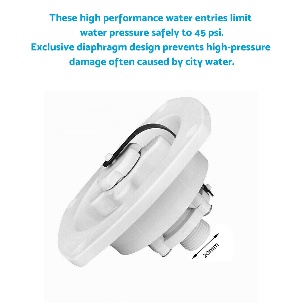 {{ White Water Inlet with Pressure Regulator Filler Entry Fits For Caravan RV Boat }} - Buy Car Parts Online at {{ Kaka Auto Parts }}.