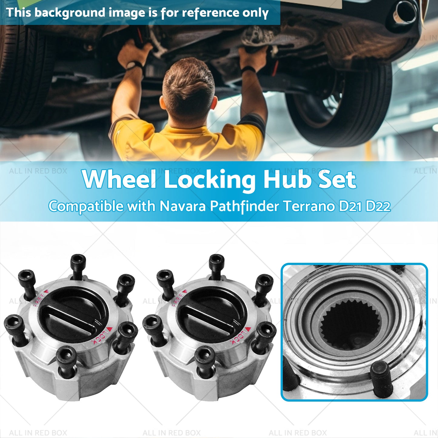 {{ Wheel Locking Hub Set Suitable for 90-16 Navara Pathfinder Terrano D21 D22 }} - Buy Car Parts Online at {{ Kaka Auto Parts }}.