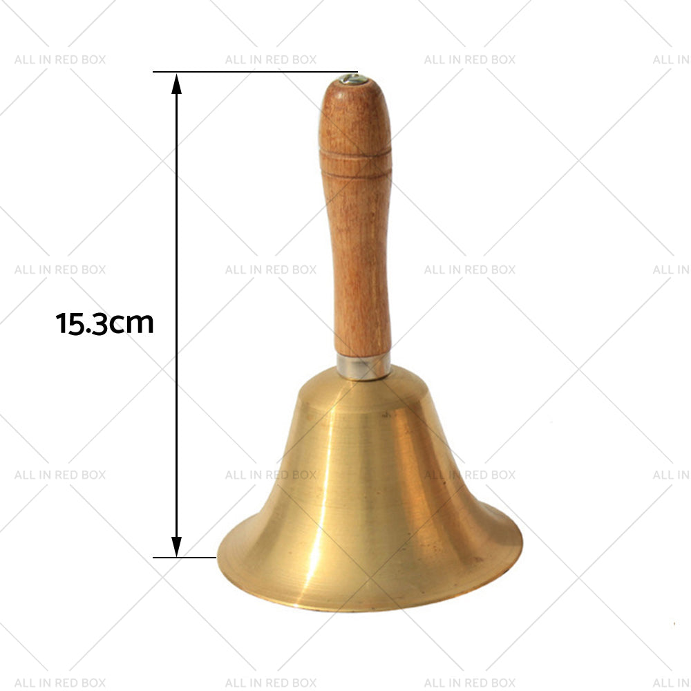 Brass Hand Bell Loud Call Bell Handbell Desk Ringbell for Wedding Festival