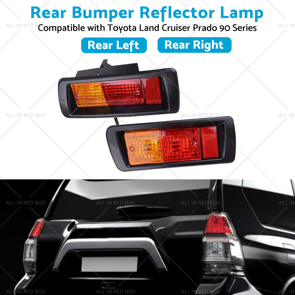 {{ 2x Rear Bumper Light Reflector Lamps Suitable for Land Cruiser Prado J90 95 LR }} - Buy Car Parts Online at {{ Kaka Auto Parts }}.